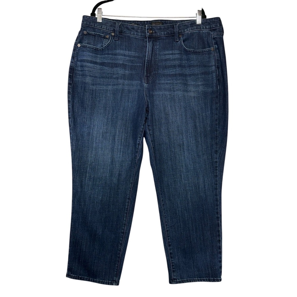 Talbots Modern Ankle Jean Womens 20W‎ Dark Wash Blue Denim Stretch jeans